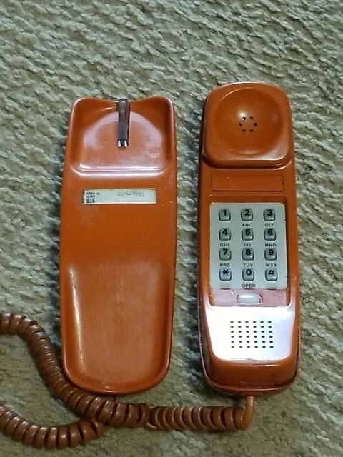 VINTAGE BELL SYSTEM Western Electric Trimline Pushbutton Desk Phone ...