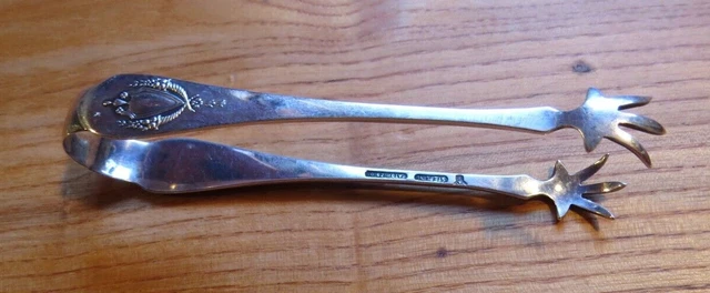 Vintage Sterling Silver Sugar Cube TONGS EXCELLENT estate item