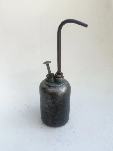 Ancienne Burette à Huile JEX - Rouge - Métal - Vintage Atelier - Ø 7,5 Cm