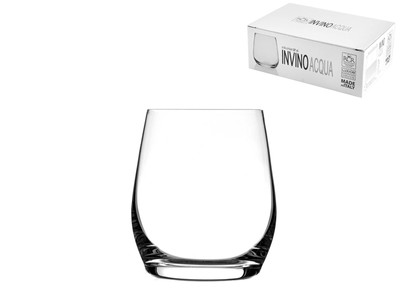 Scatola di 6 bicchieri Vetro a vino Inao Nero 22 cl 