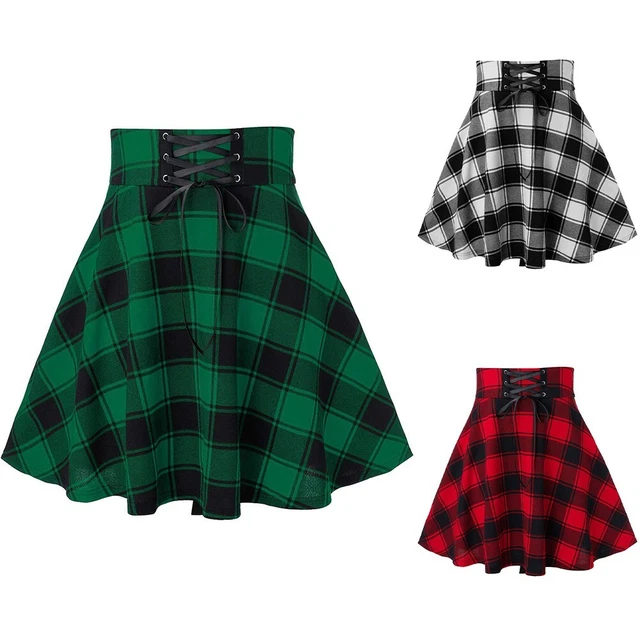 Jupes femme robe quotidienne femmes mini plaid plissé tartan tennis respirant