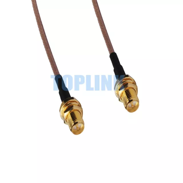 50x RP-SMA Female to RP-SMA Female ( Male Pin ) Pigtail Coaxial Cable RG316 15cm