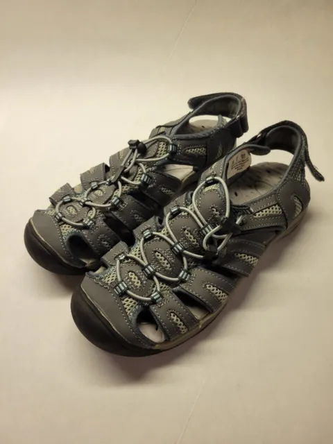 Khombu Sport Sandals Shoes Size 7.5W Mesh Sport Sandal Gray Blue