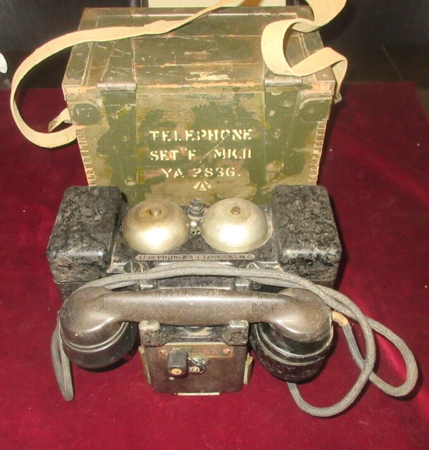 WW2 MILITARY Field Telephone Set F Mk II T.M.C British army