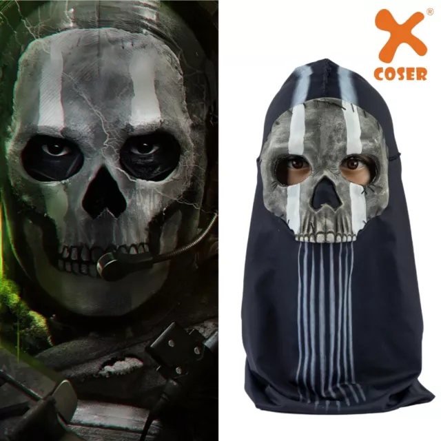 Xcoser Call of Duty Warzone Balaclava Skull Ghost Full Mask Cosplay Halloween