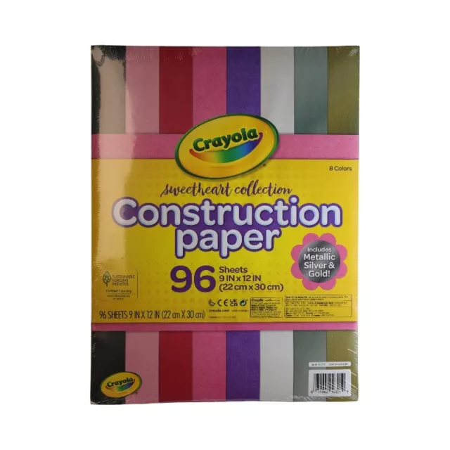 Crayola: 96 Ct. Sweetheart Collection Construction Paper Draw Color Pages Craft