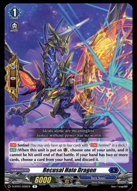 Recusal Hate Dragon (R) Vanguard Cardfight D Series