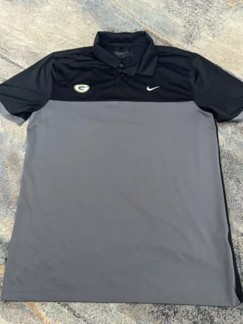 Green Bay Packers Golf Polo Shirt Mens Small Nike Dri Fit. Free Track PP