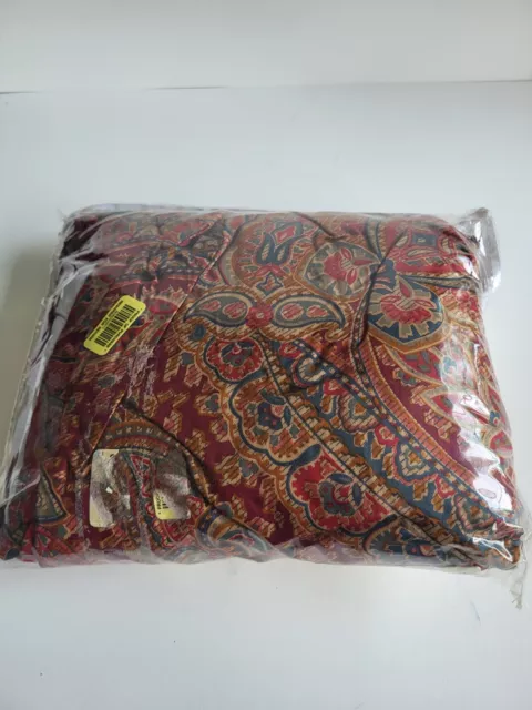 Tommy Hilfiger The Crest Collection Red Bedskirt MEADOW CROFT for Queen size Bed