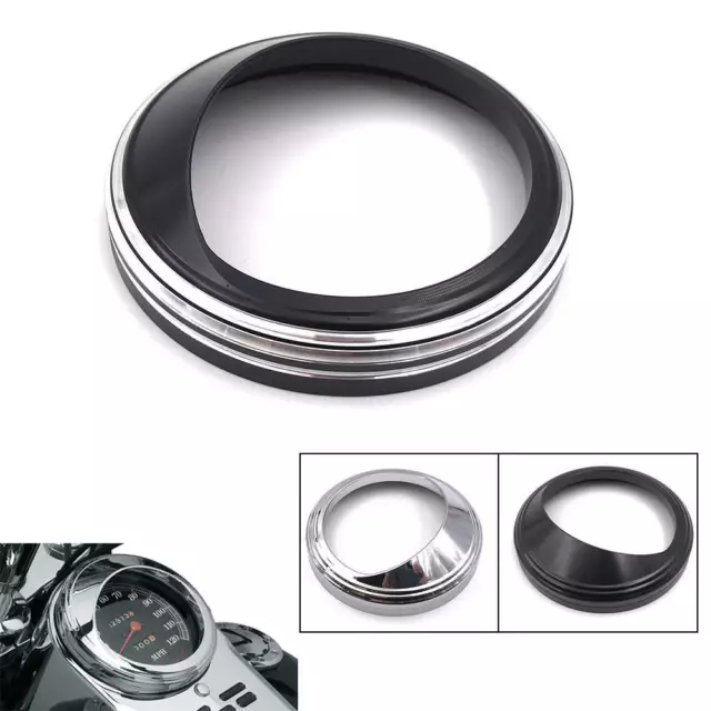 Tachometer Tacho Zierring Visiere für Harley Touring für Road King Schwarz-Weiss