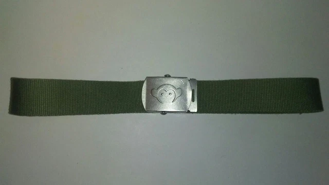 Appaman Boys Green adjustable Web Belt monkey logo