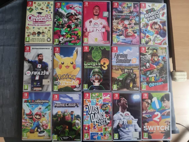 Gros Lot de 15 jeux Nintendo Switch dont 5 jeux Mario