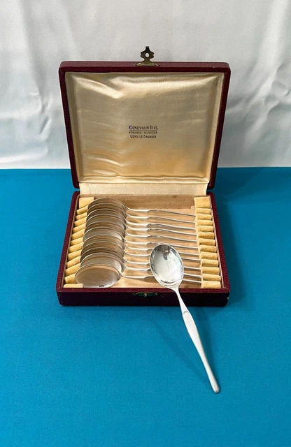 CUILLÈRE GLACE 13.5 Cm Ercuis Bel État Métal Argenté EUR 15,00 - FR