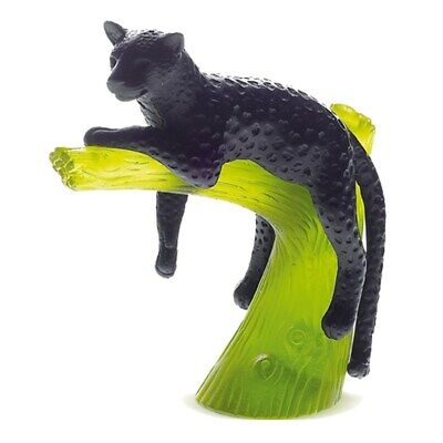 Daum Cristal Negro Panther En Verde Árbol Estatuilla De #05027-4 Marca Nib Poder