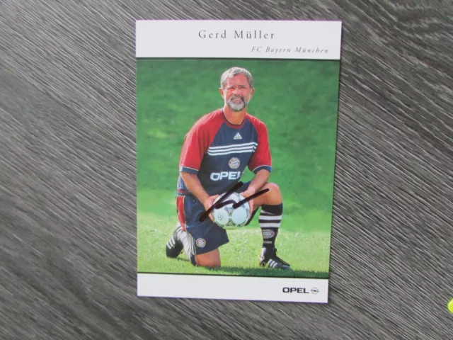 Gerd Muller FC Bayern Munich Football Player Original Hand Signed Photo Card