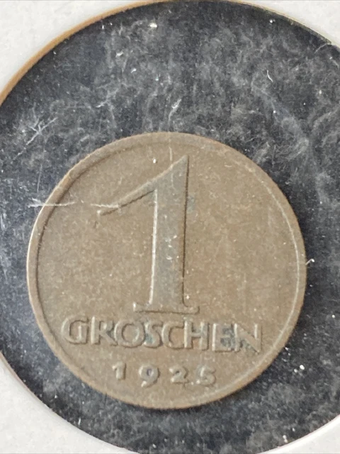 1925 Austria 1 Groschen KM # 2836 World Coin