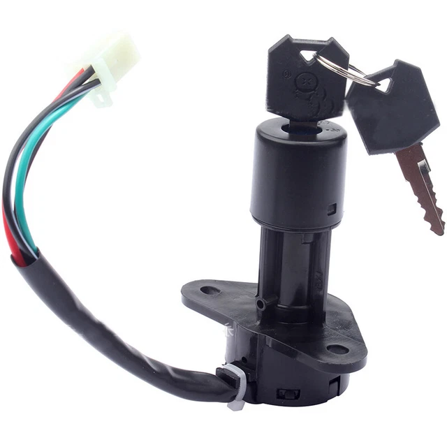 4 Wires Motorcycle Motorbike ATV Bike Ignition Start Switch w/2 Keys Universal