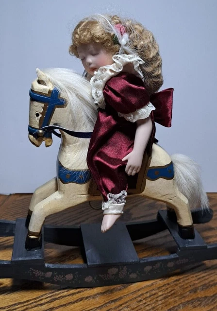 Ashton Drake Rock A Bye & Good Night Doll & Horse