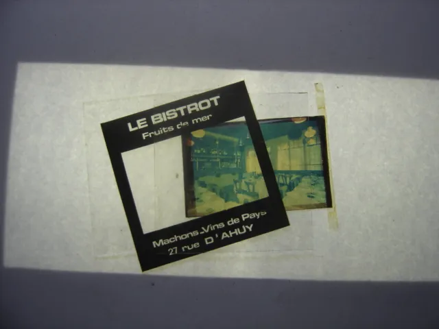 LOT Diapositive Photo Diapo Slide LE BISTROT FRUITS DE MER rue d'Ahuy Dijon