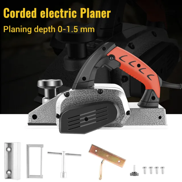 1100W Electric Wood Planer Wood Plane Handheld Woodworking Power Tool Set NEW UK