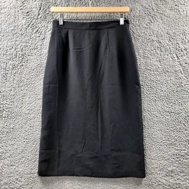 New Vintage Dolina Blue Label Womens Midi Pencil Skirt Size 12 Black