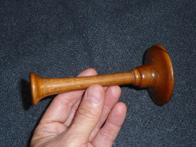 Antique medical tool doctor monaural turned wood stethoscope late 19th c 2