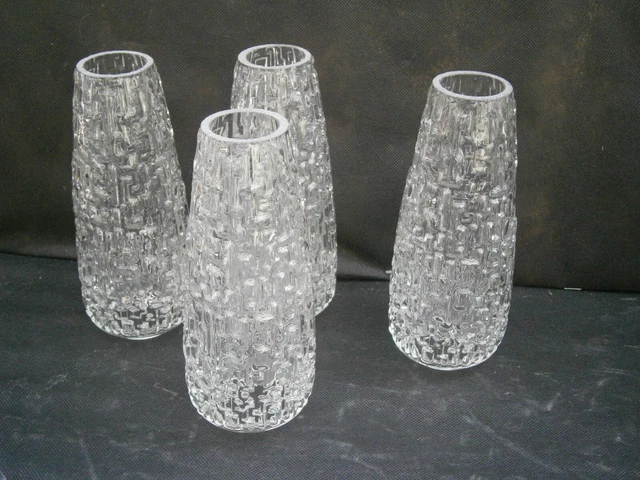 Lot 4 Globes Tulipes Lustre Appliques Verre Annees 50  Vintage French Antique
