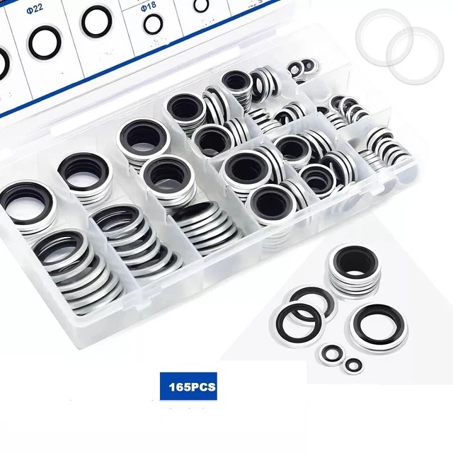 Kit 300 Rondelle Di Rame - 12 Misure Metriche Per Idraulica, M5 M6 M8 M10 M12 M14 M16 M20, Con Scatola Portatile - Foto 5