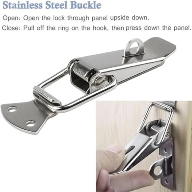 Serrure - Barillet,Loquet à Bascule En Acier Inoxydable Chromé, 2