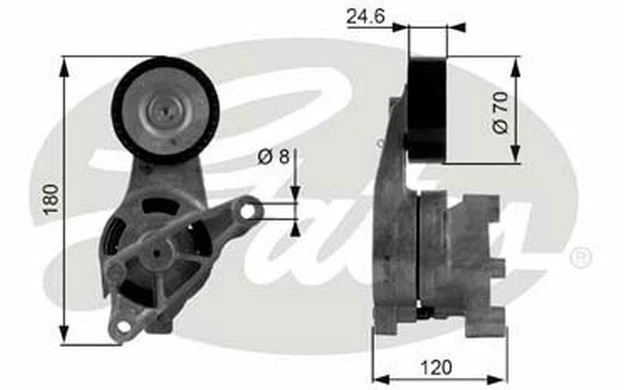 GATES Galet tendeur pour AUDI A3 VOLKSWAGEN GOLF TOURAN T38438 - Mister Auto