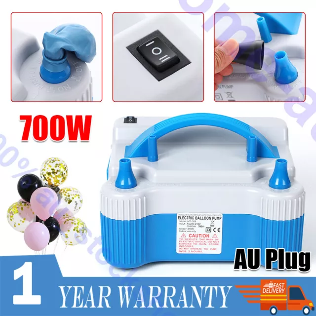 Electric Air Balloon Pump 2 Nozzle Automatic Portable 700W Inflator Balloon Arch