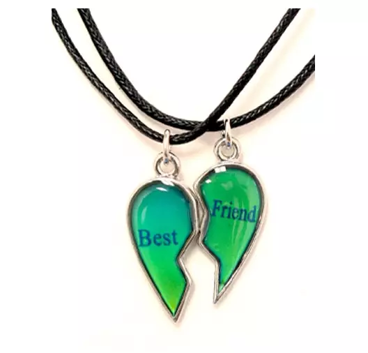 Cool Jewels Mood Best Friend Heart Necklaces for 2 India | Ubuy