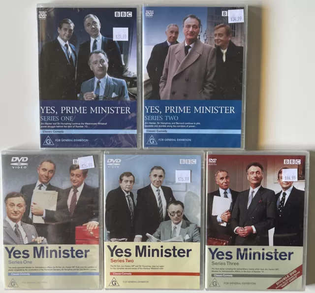 Yes Minister Season 1-3 & Yes, Prime Minister Season 1-2 (DVD) PAL R4 BBC BN