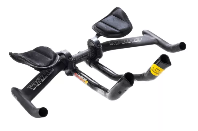 Vision Alloy Aerobar Triathlon Handlebars 26x42cm Prof Design Carbon Extensions