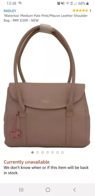 RADLEY WATERLOO BAG With Purse Very Rare Dark Pink 100.00 PicClick UK