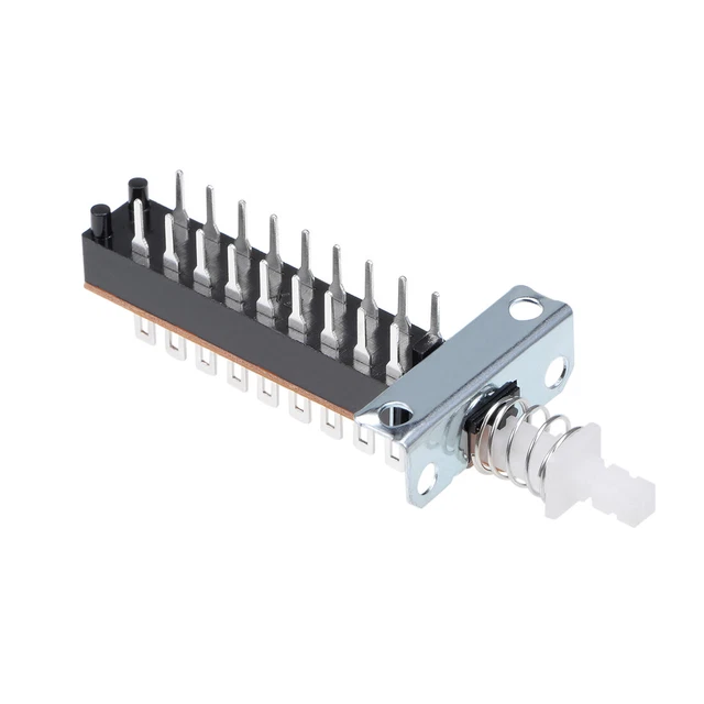 Interruttore a pulsante DPDT 6 pin posizione 1 rosso Interruttore a pulsante DPDT 6 pin posizione 1 rosso