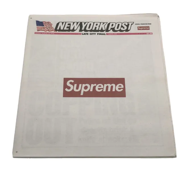 Supreme x New York Post Newspaper With NDA