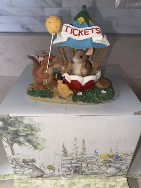 Charming Tails "The Ticket Booth" Mint In Box