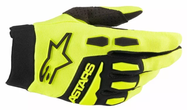 Gants Alpinestars Full Bore Noir/Jaune Fluo Off Road Moto Cross Protections