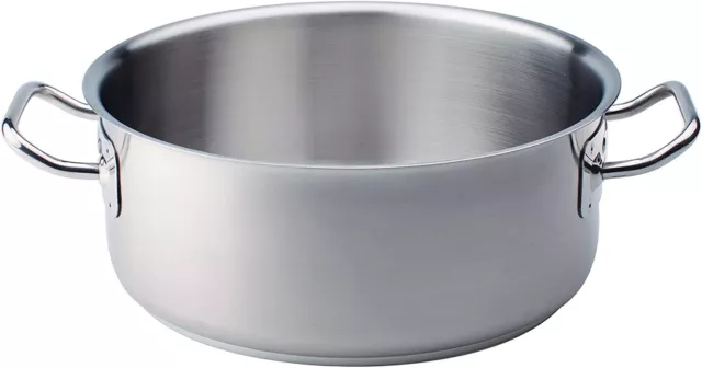 Ustensiles de Cuisine Agnelli, Cocotte CM 20 IN Acier Inoxydable, Bras Induction