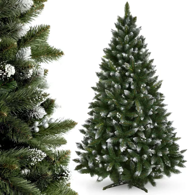 KADAX Árbol de Navidad artificial con escarcha, de PVC, pino, 220 cm