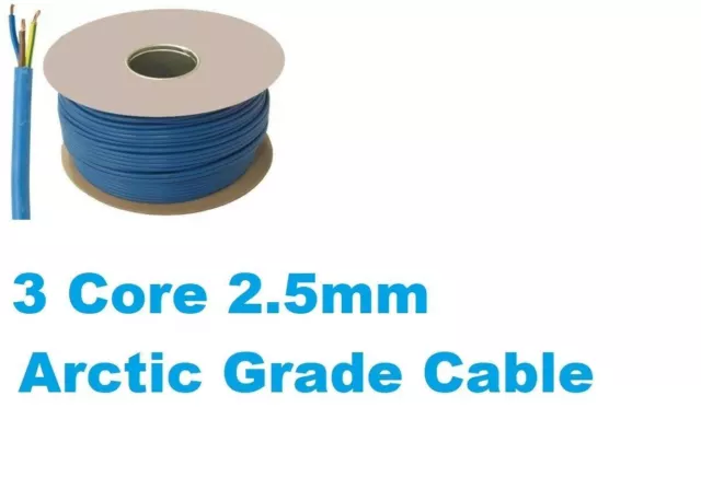 Cut Lengths Arctic Grade Flex Cable Blue 2.5mm 3183AG 3 Core Flex Hook up Cable