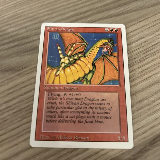 MTG Magic The Gathering Shivan Dragon Revised - Near Mint Condition