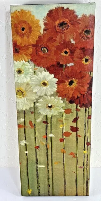 Red  White Orange Flowers Picture Print Wall Art