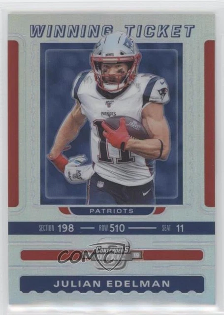 2019 Panini Contenders Optic Winning Tickets /165 Julian Edelman #WT-JE.2