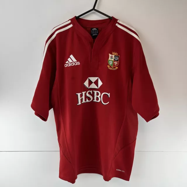 British Irish Lions Rugby Shirt rot Südafrika 2009 Adidas Herren Größe Medium