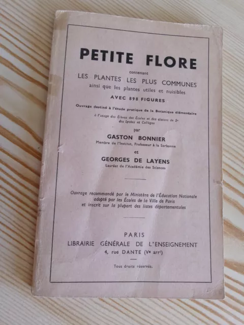 E Petite flore, les plantes utiles et nuisibles, Bonnier et De Layens 1954