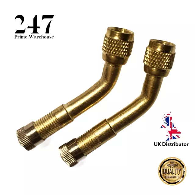 2x 45 Degré Angle Valve Pneu Adaptateur Extension Moto Voiture Vélo