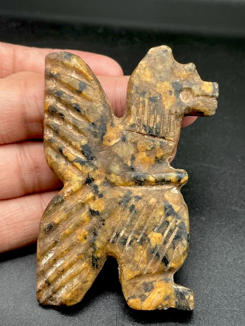 Ancient Art Antique Roman Greek Sasanian Engraved Figures On Stone Pendant