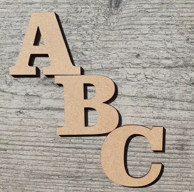 Large Wooden Letters Craft Toy Box Signs Home Decor (3mm Thick) 3-30cm Extra MDF